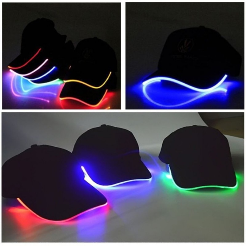 LED Light Up Baseball Caps Glowing Adjustable Hats Luminous Hat Unisex for Party Hip-hop Running and More