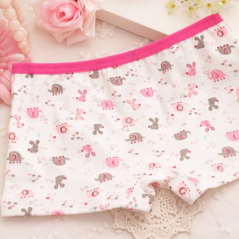 4Pcs/lot Girls Cotton Boxer Briefs Children Panties Girls Boxer Shorts Children's Panties Kids Underwear For 2-9 Years