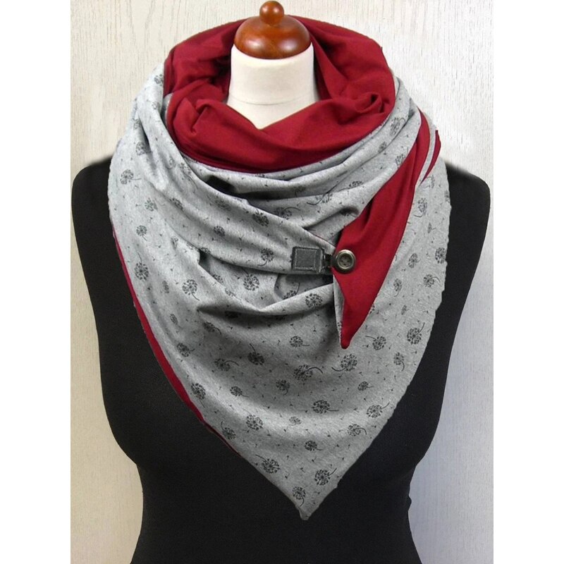 Foulard enroulé femme en cachemire | Imprimé écossais, style Triangle, boutons solides, décoration, écharpes chaudes en cachemire Pashmina