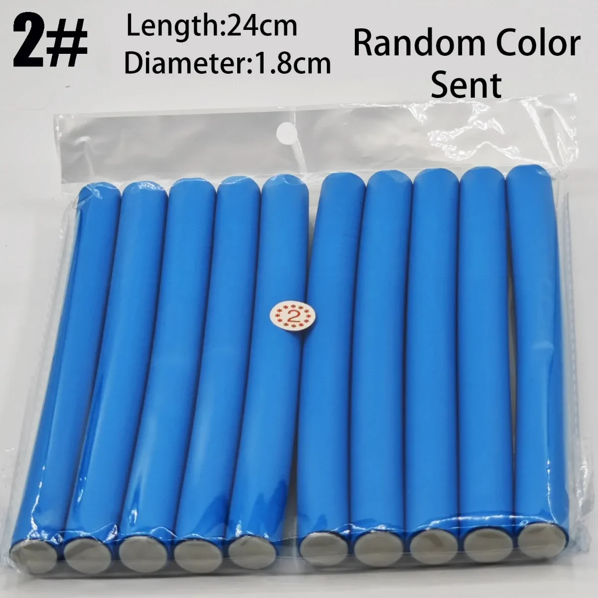 10 pçs flexível haste de ondulação do cabelo rolos de cabelo fabricantes espuma macia bendy torção cachos flexi rolos ferramentas estilo rolo de cabelo sem calor: Azul