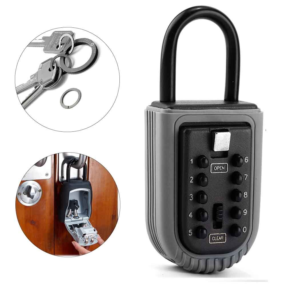 10 Digit Combination Key Lock Box For Realtor Zinc Alloy Password Home Garage Storage Real Estate Padlock Safe Waterproof