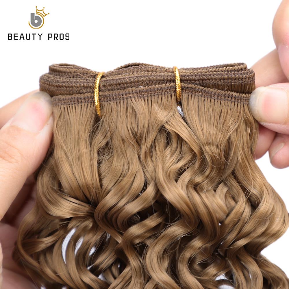 Short Afro Kinky Curly Hair Weave High Temperature Synthetic Color mixing Jerry Curl Hair Extensions100g/ Pack Hair Weavings