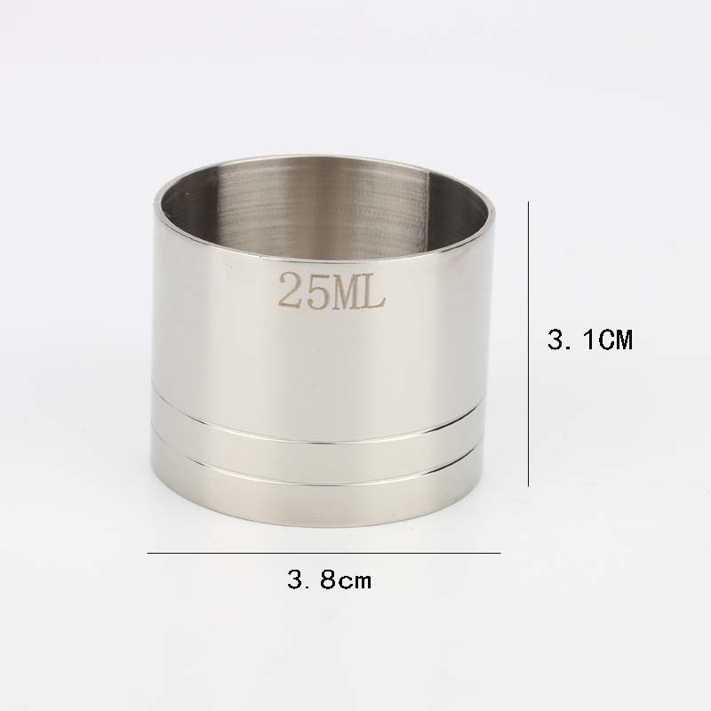 25ML / 35ML / 50ML stainless steel measuring cup straight cylindrical cocktail jigger: Default Title