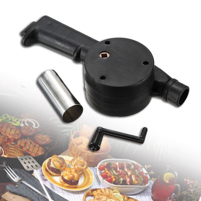 Hand Crank Bbq Fan Draagbare Barbeque Air Blower Met Handmatige Handvat Snelheid Controle Voor Outdoor Barbecue Fire Bellow Camping Wandelen