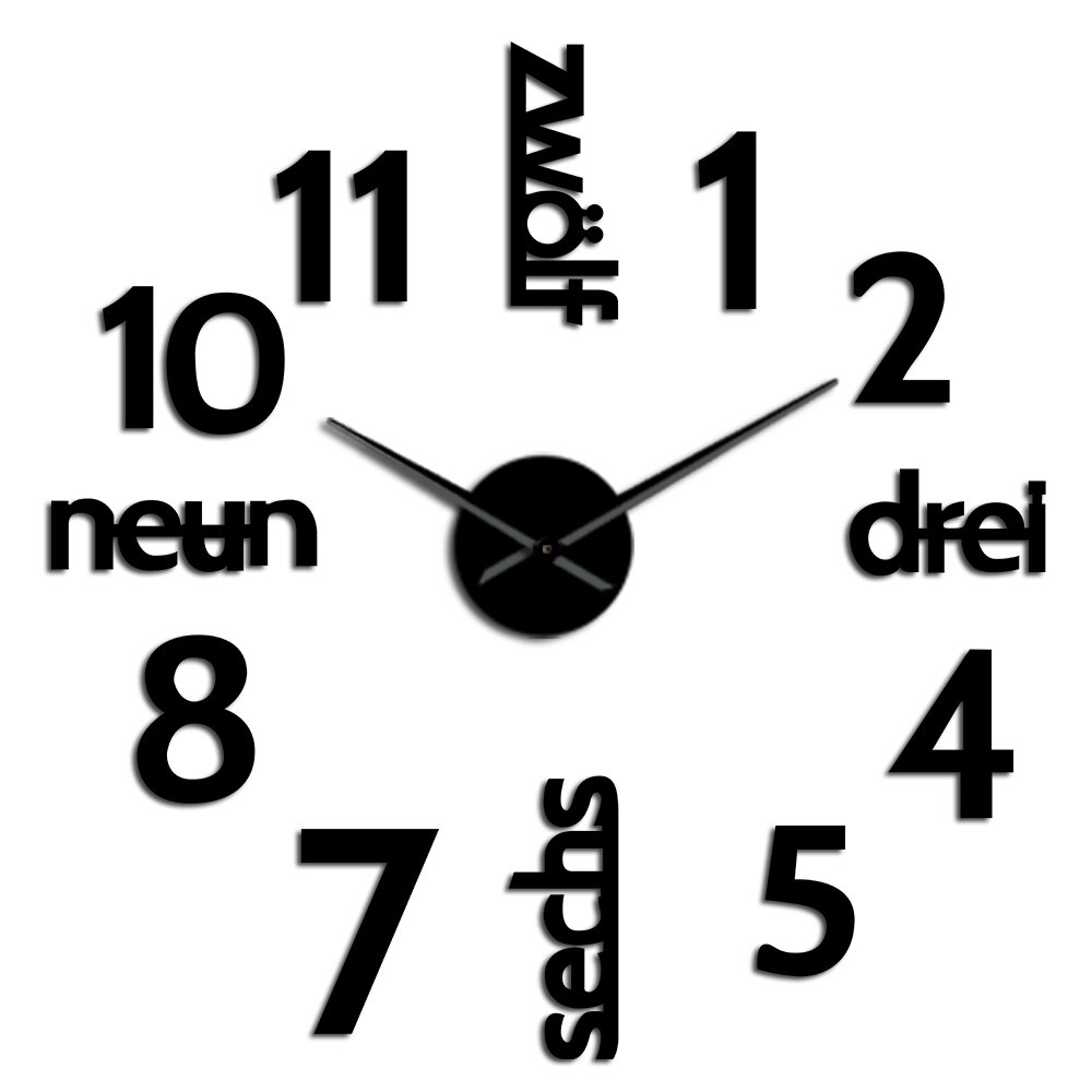 German Language Mixed Arabia Numerals DIY Large Wa... – Grandado