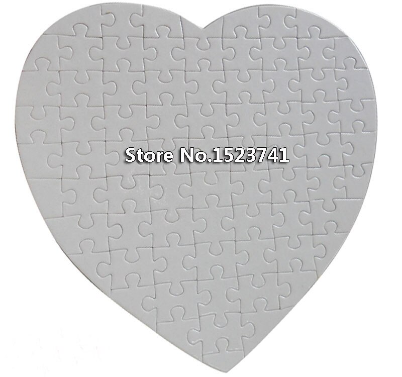 10 Sets Heart Size Hardboard Sublimation Blank Jigsaw Puzzle Love Style
