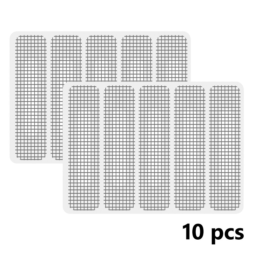 Adhesivo de malla para reparación de ventanas, parche adhesivo antimosquitos, moscas, insectos, parche de pared: 10pcs