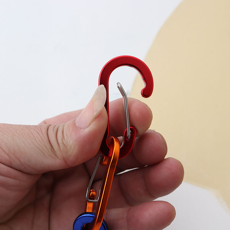 6pcs Carabiner Keychain Key Chain Fishing Carabiners Small Carabiner for Bag Snap Hook Outdoor Camping Multi Tool Key Chain