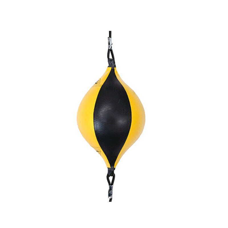 Kick Boxing Speed Ball PU Punching Ball Double End MMA Muay Thai Boxe Bag Fitness Training Home GYM Exercise Equipment: Yellow Black