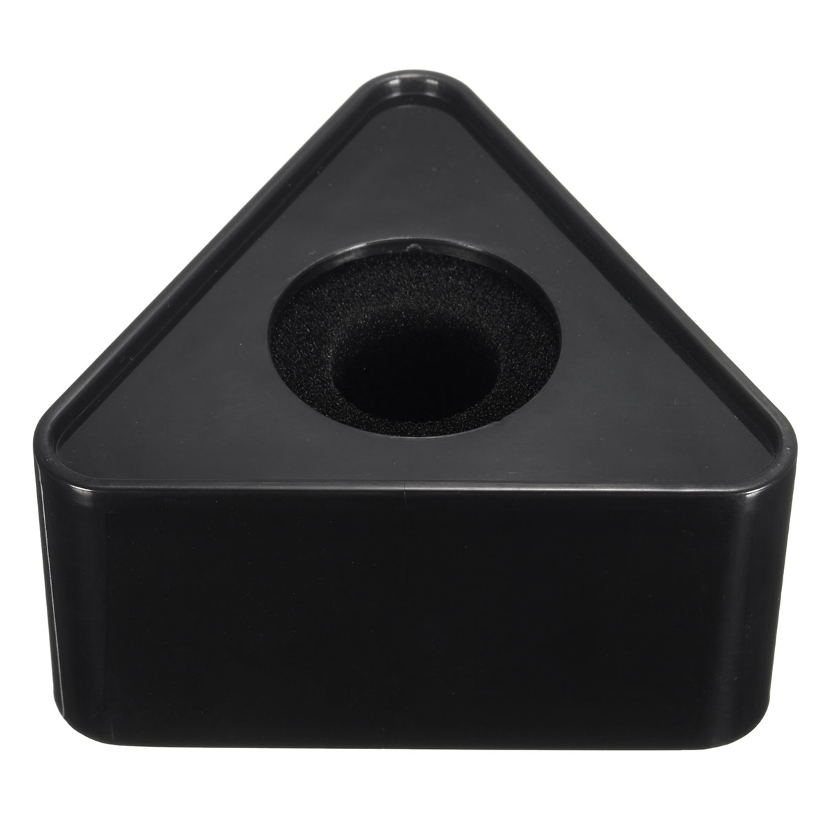 Black/White Diameter 39mm Mic Microphone Interview Triangular Logo Flag Station with Sponge