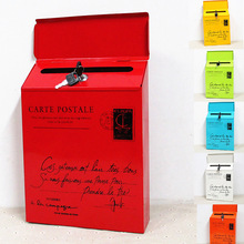 Ny jern lås brevkasse vintage vægmontering postkasse post post brev avis boks