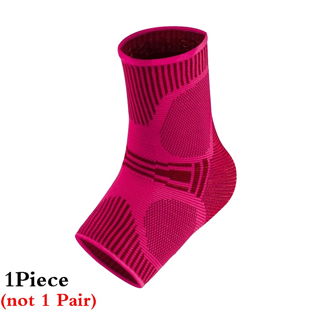 TopRunn 1Pc cavigliera sport pallacanestro calcio compressione piede caviglia manica elastica supporto Brace Guard calzini protettivi: 1pcs-red / XL