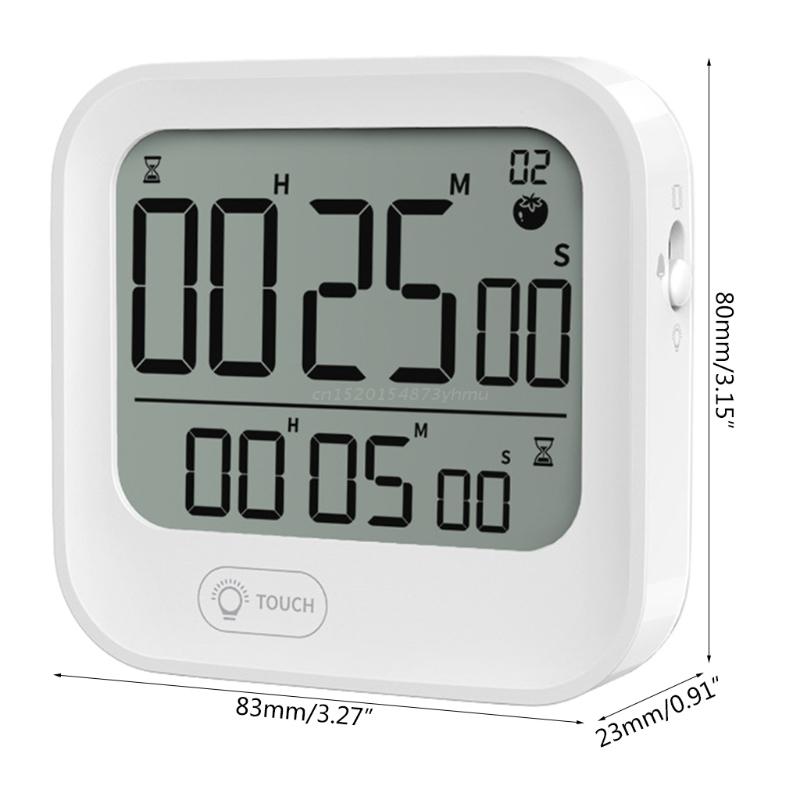 Q81C Digital Kitchen Timer with Dual Countdown Stop Watches Timer/Magnetic Timer