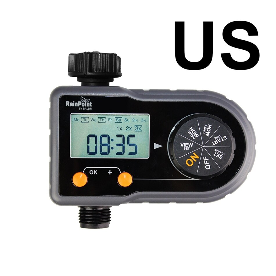 Automatic Electronic Water Timer Lcd Screen Sprinkler Controller Outdoor Garden Timer Automatic Watering Device Irrigation Tools: US Mode