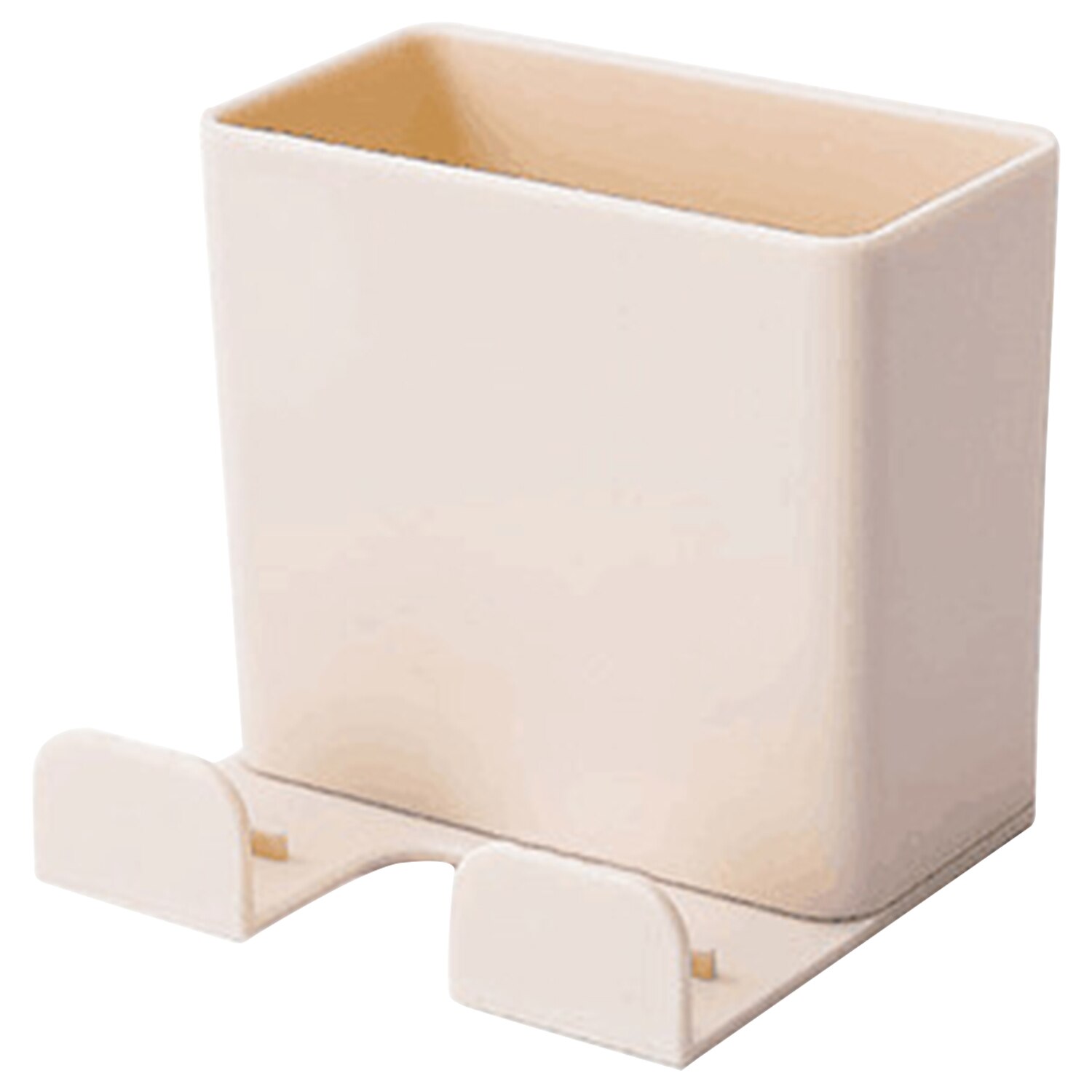 Adhesive Wall Mount Storage Box Remote Control Holder Multifunction Storage Box for Home Office Bathroom: Beige