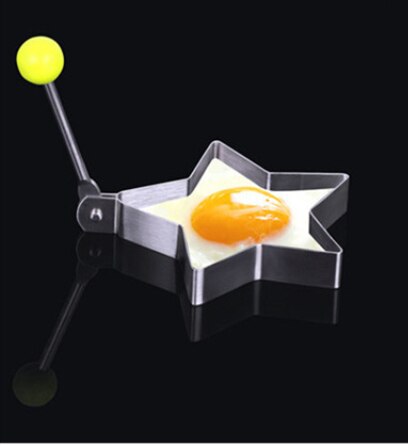 Æg form æg ring pandekage maker rustfri skimmel til stegte æg nonstick rustfrit stål stegte æg forme køkkenredskaber tilbehør: Stjerneform