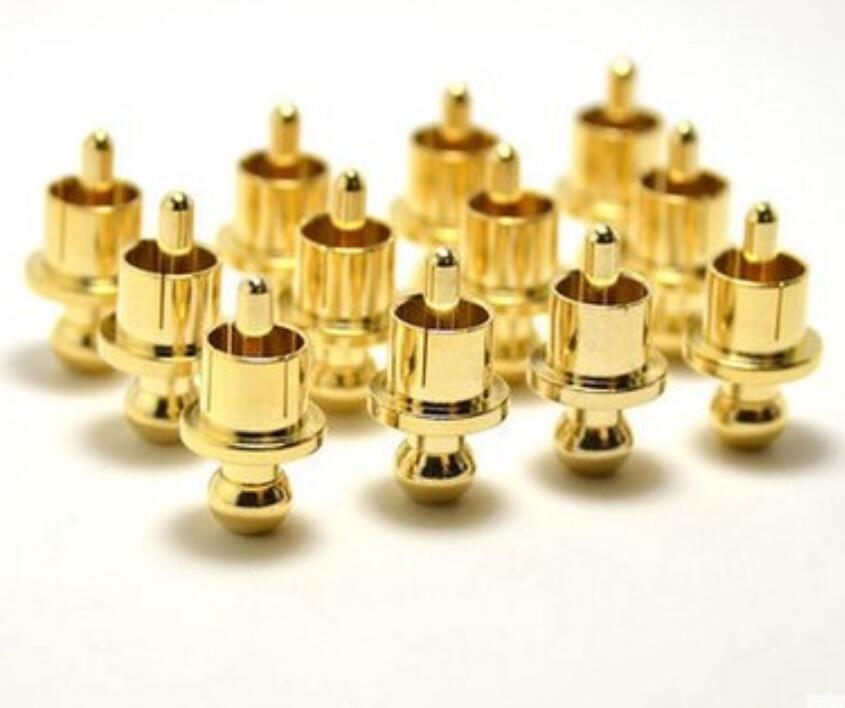 Noise Shielding Caps – Tappi RCA Femmina Placcati Oro (4 Pezzi) – Proteggi Ingressi Audio Da Polvere E Interferenze Per Hi-Fi E AV