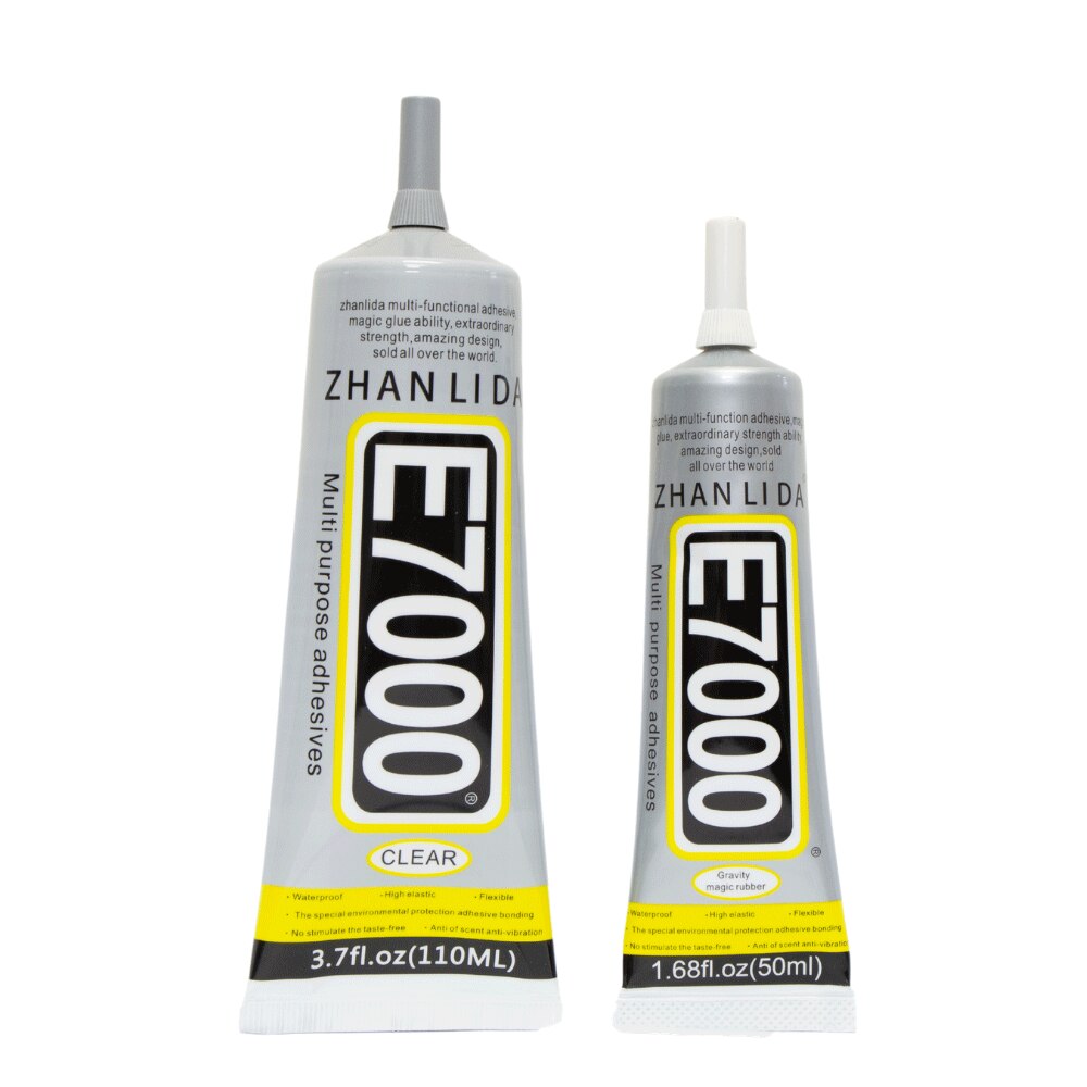 Zhanlida E7000 50ML Clear Contact DIY Cloth Fibre Adhesive Multipurpose Diamond Glass Glue With Precision Applicator Tip