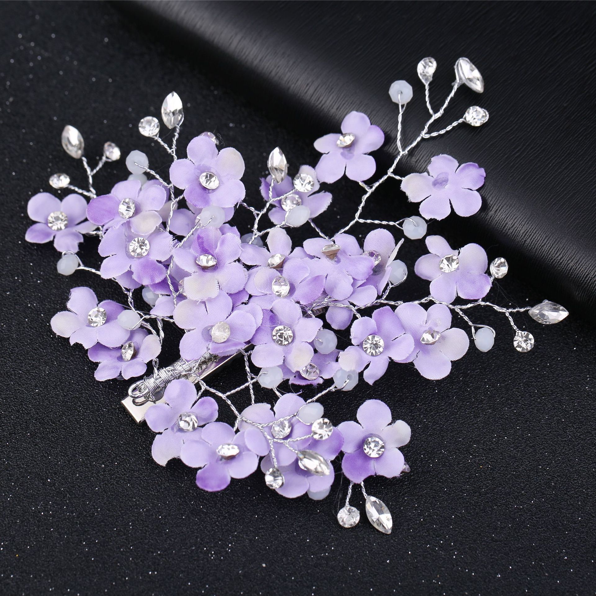 Headdress for Bride Handmade Wedding Hair Clips Crystal Pearl Hair Accessories Bridal Hair Pins Ornaments Jewelry: 14