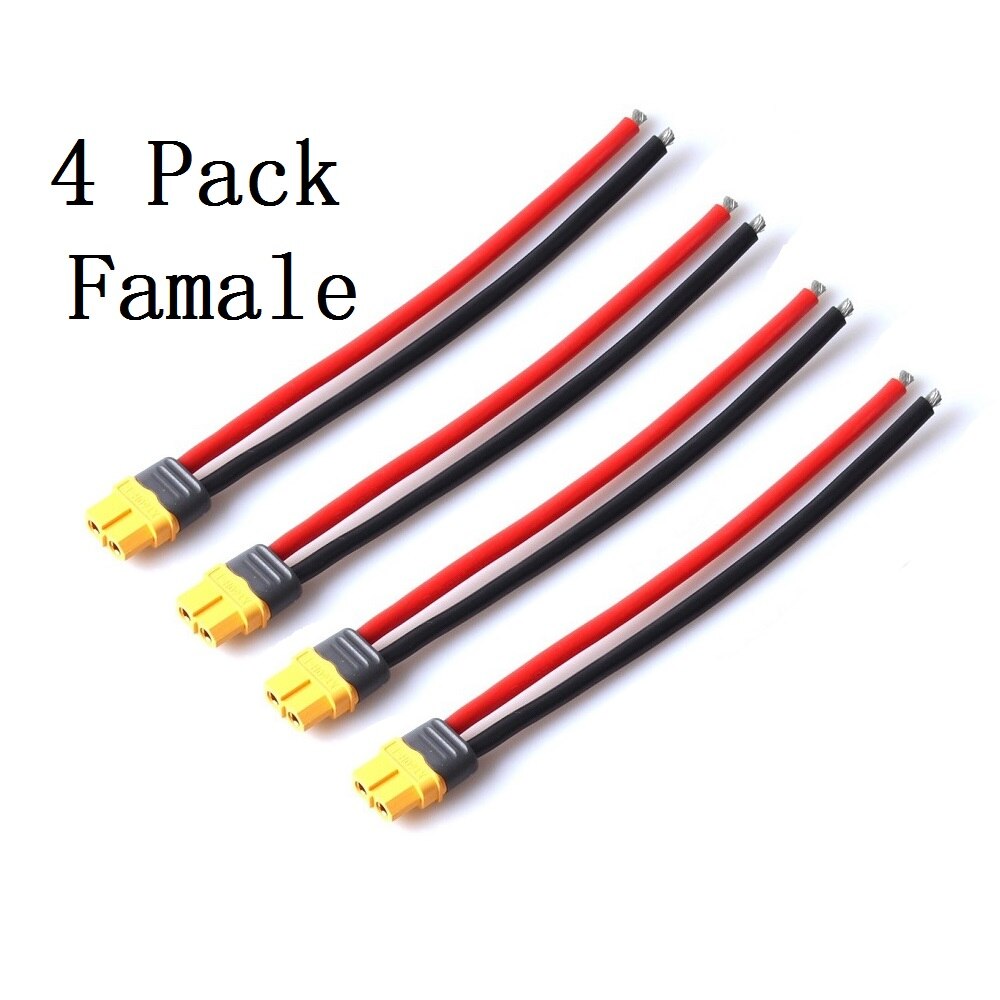 150 Mm Vergaren XT60 XT60H Parallel Batterij Connector 12AWG Kabel Extension Diy Mannelijke & Vrouwelijke Batterij Kabel: 4 famale