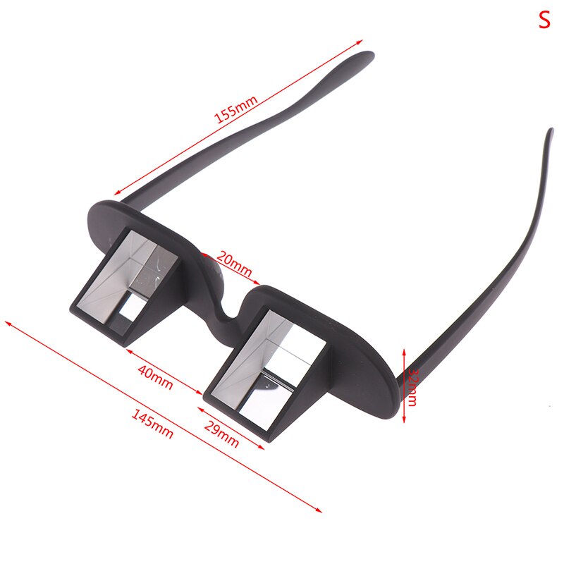Gafas de visión para cama, gafas de prisma para leer Horizontal: S