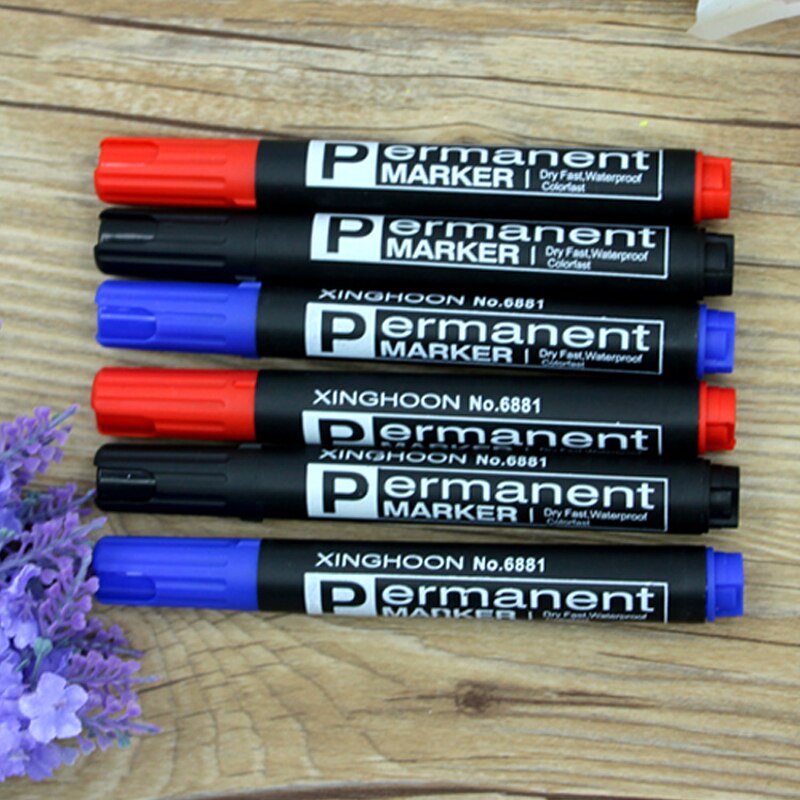 Schwarze ölige Marker groß Kuli Plus tinte schwarz verrotten blau Marker wasserdicht nicht verblassen haken linie schule büro schreibwaren