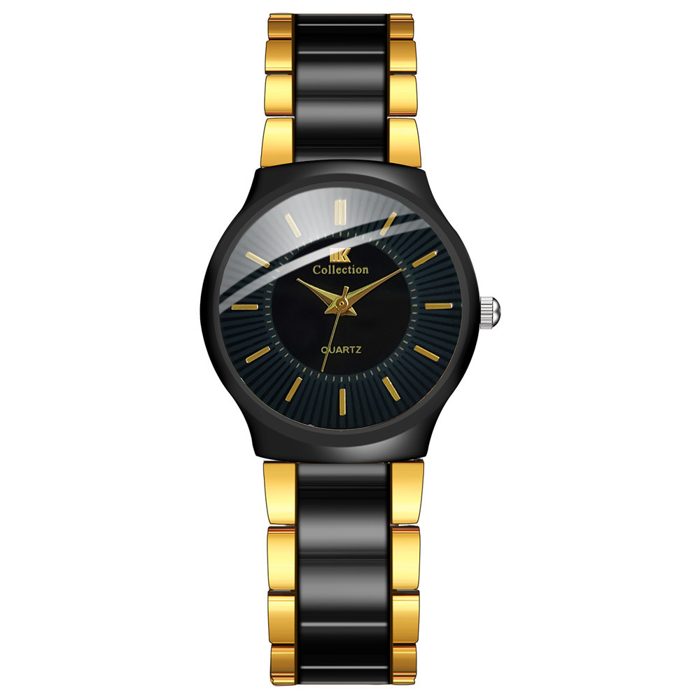 Zwart Roestvrij Stalen Band Vrouwen Horloges Dames Klok Quartz Horloges Zegarek Damski Reloj Mujer: black face