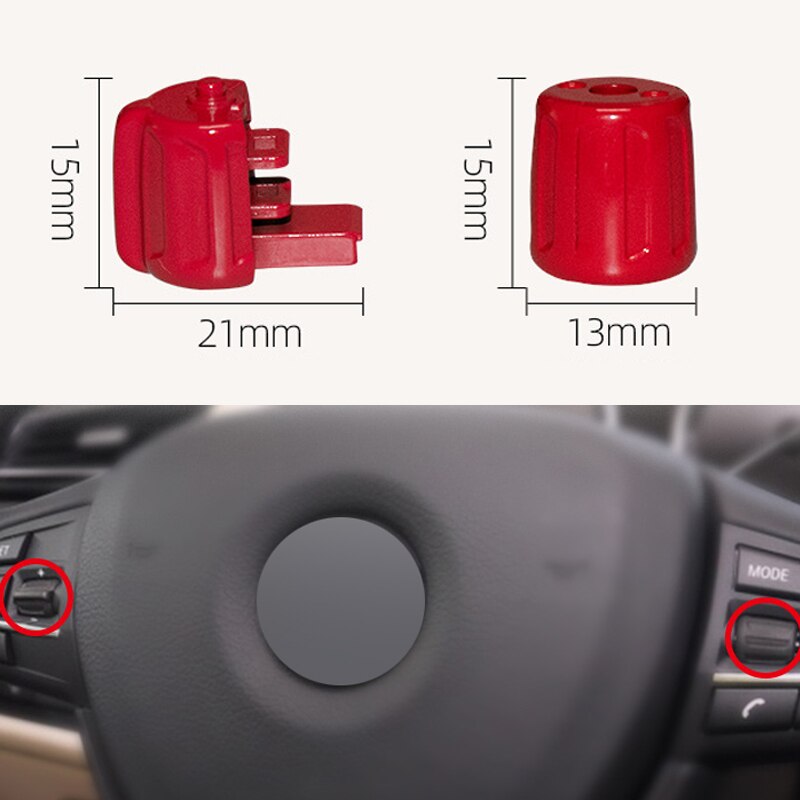 1 Pair Car Styling Steering Wheel Switch Buttons Multi-functional Button Replacement Accessories For BMW F02 F07 F10