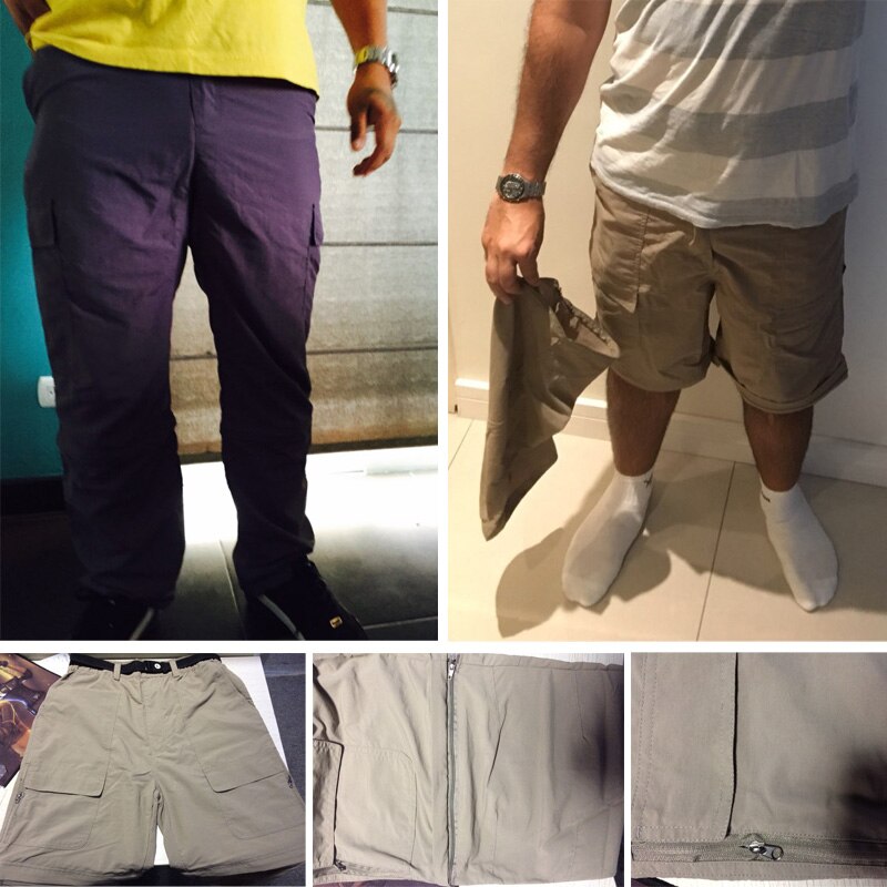 Detachable Quick Dry Outdoor Hiking Pants Men Mountain Climbing Trousers Summer Camping Trekking Sport Pants