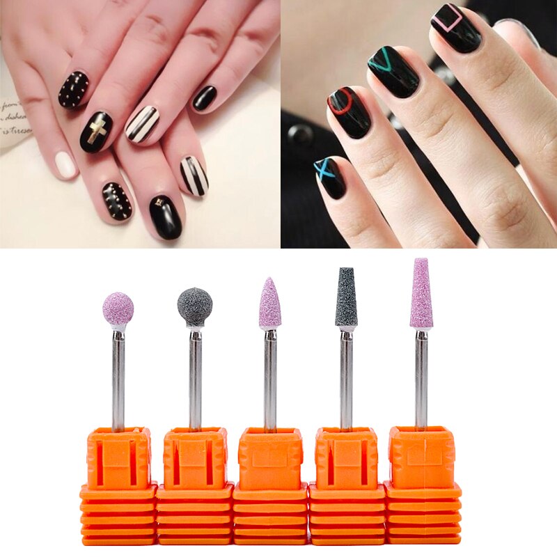 5 uds, uña de manicura eléctrica , cabezal de molienda artístico, limpiador de cutículas duradero de , herramienta de pulido artístico para uñas
