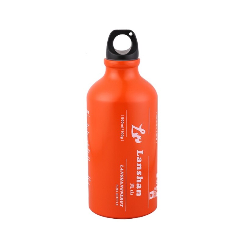 500Ml Aluminium Outdoor Camping Gas Brandstof Olie Fles Picknick Barbecue Motorfiets Emergency Gas Tank: Default Title