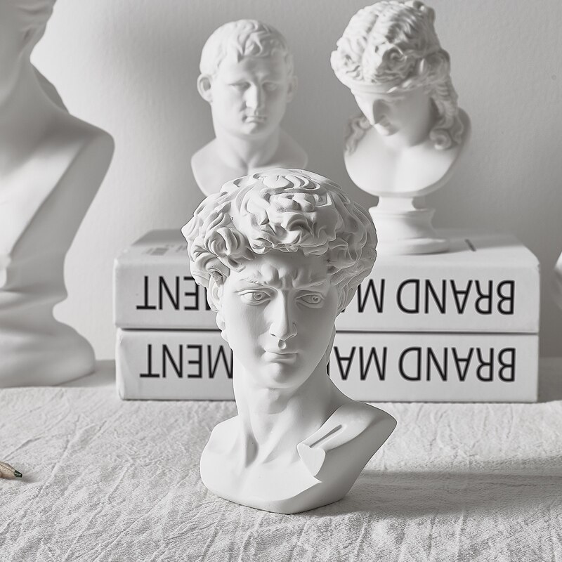 Kodin sisustus hartsi taide käsityöt kreikkalainen patsas mytologia david pään rintakuva mini-eurooppa michelangelo veistos luonnos harjoitus