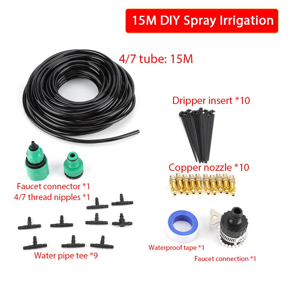 Kit Irrigation Goutte à Goutte Forever Speed Kit Irrigation Goutte 315 Pièces Système D'arrosage, 60 M 15 M De Tuyau, Arrosage Par Pulvérisation Et Refroidissement Goutte à Goutte Arrosage
