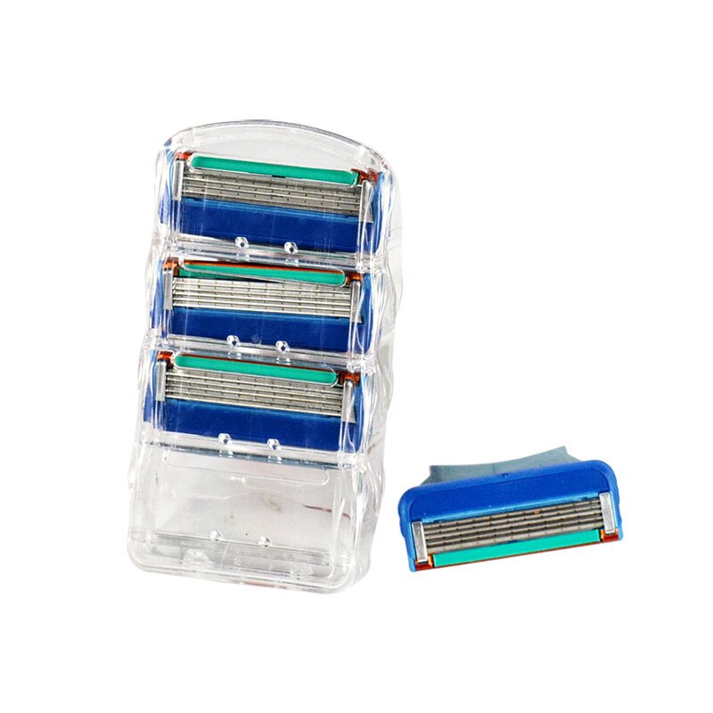 4 stks/partij Professionele Scheren 5 Lagen Scheermesjes Voor Standaard Baard Scheerapparaat Trimmer Blades