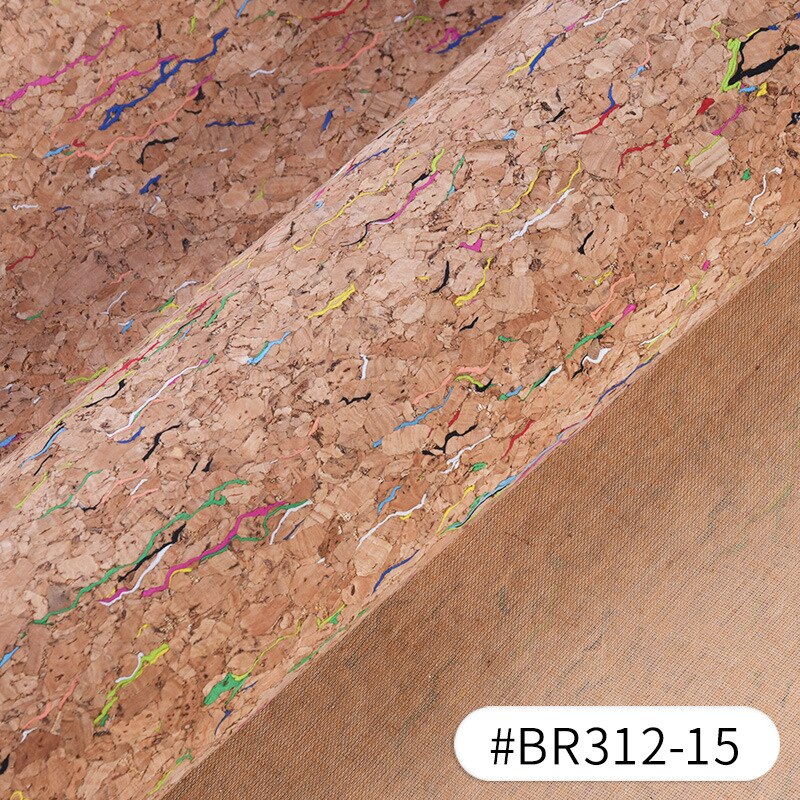 Meetee 90 x 140cm 0.5mm tissu en cuir de liège naturel pur tissu grain de bois matériau doux pour chaussures de fond sac à main décoration artisanat: 15