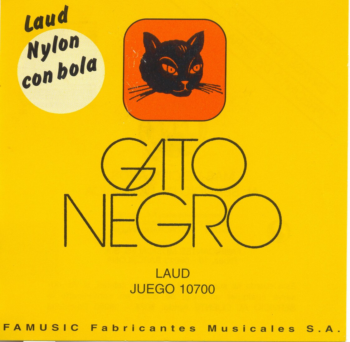 Gato Negro Juego de cuerdas de Laúd Ferrer. Nylon Fabricadas artesanalmente en España.