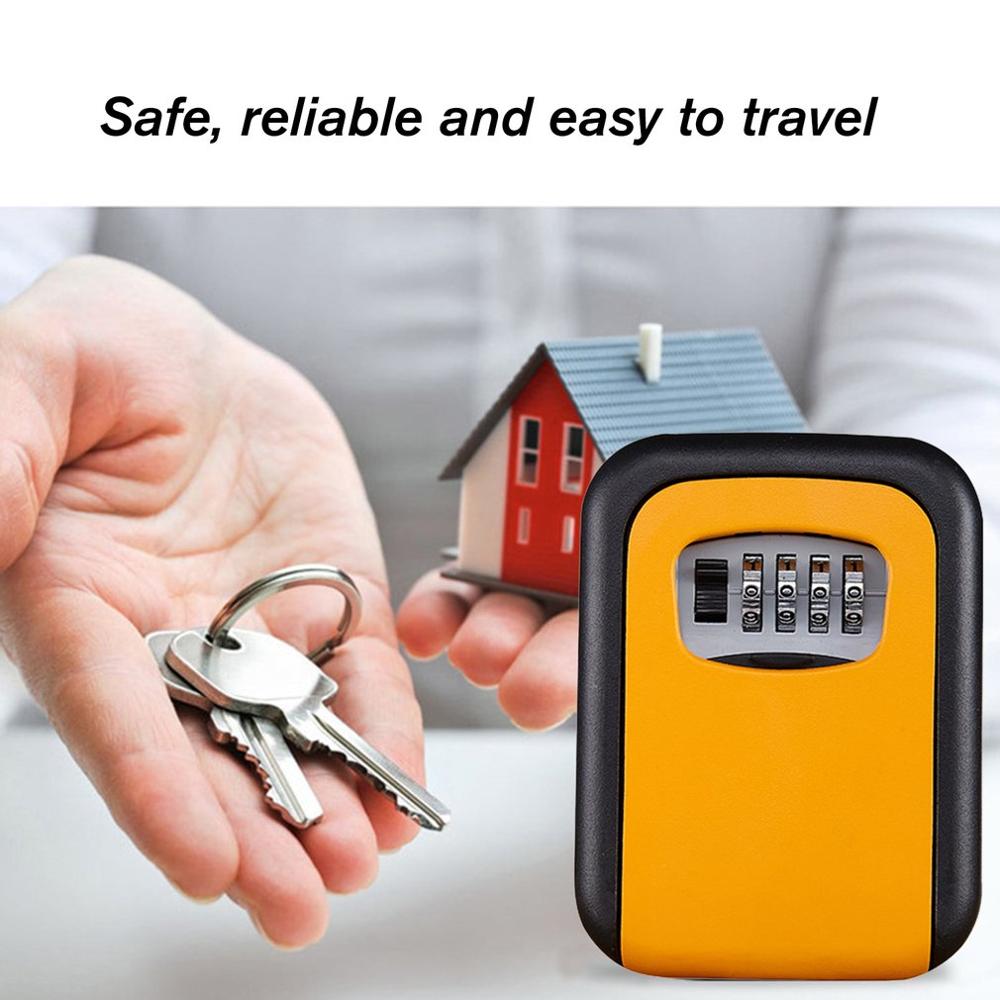 Alloy Code Lock Key Box Keysafe Password Security Code Lock Travel Security Padlock Key Storage Password Boxes LESHP: orange