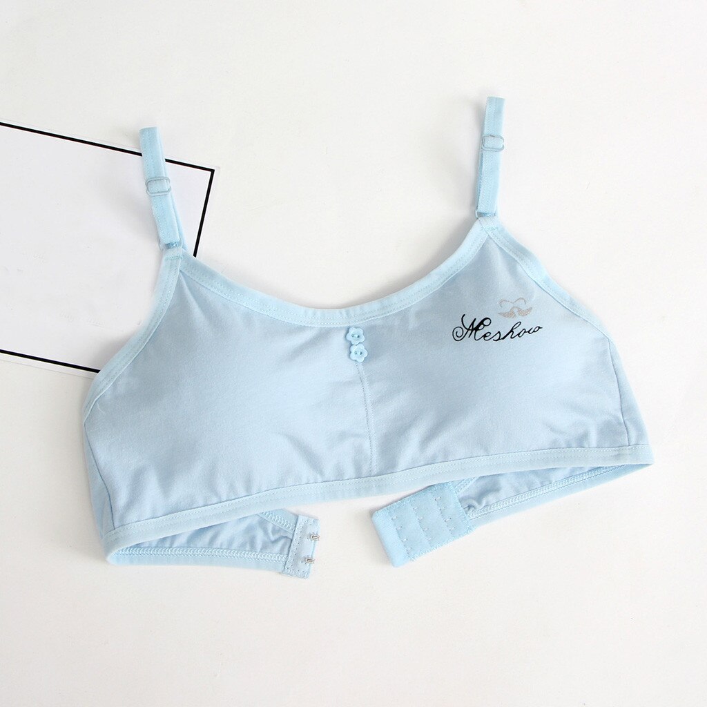 Meisjes Ondergoed Zachte Snoep Kleur Beha Voor Kids Tiener Training Kleine Brief Print Vest Ondergoed Puberteit Kleding # P30