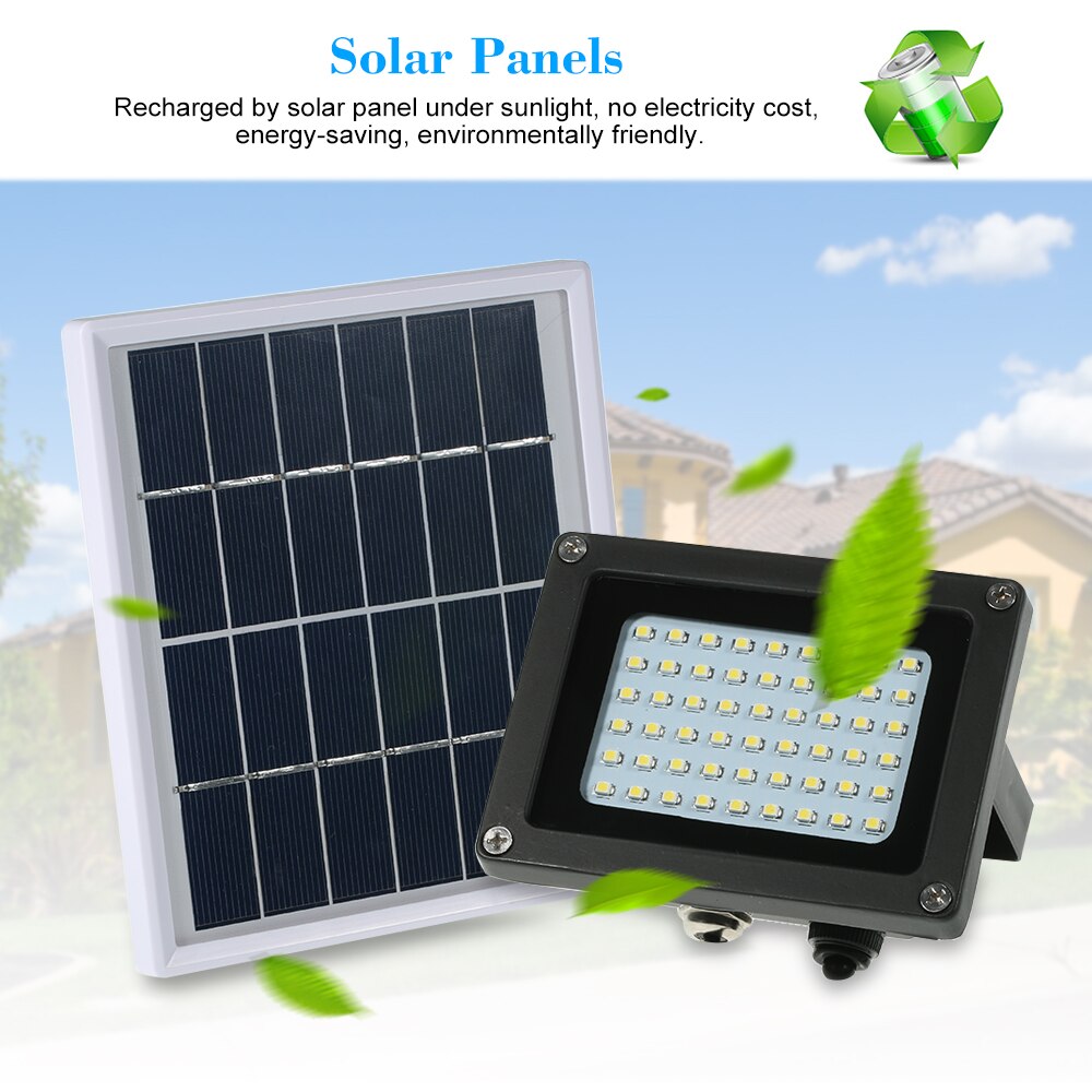 Lámparas solares para pared reflector alimentado 54 luces solares LED IP65 luces de seguridad impermeables al aire libre para el hogar, jardín, césped