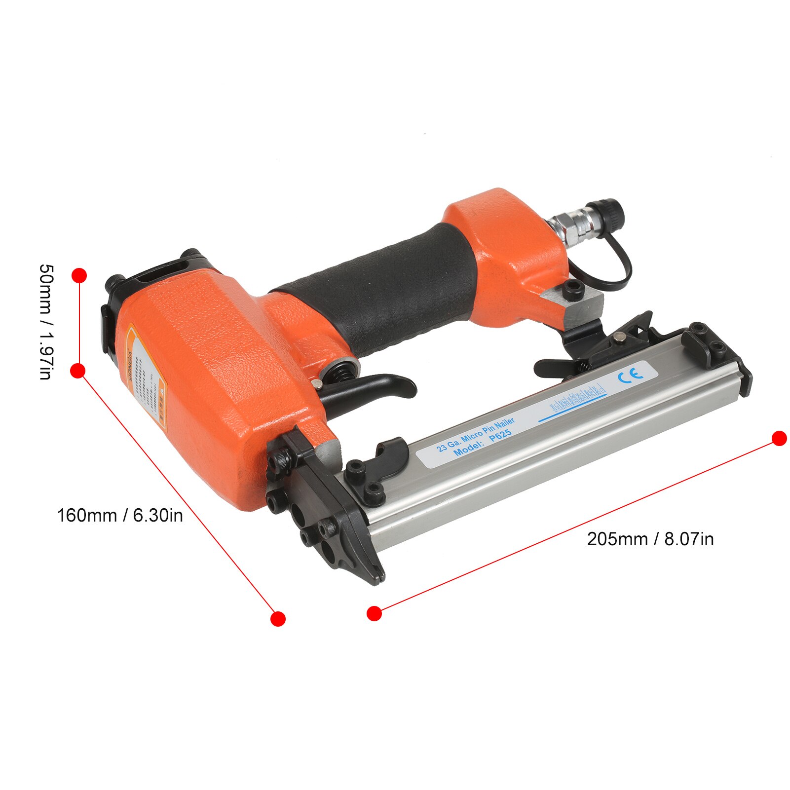 23 Gauge Micro Pin Nailer 1/2 Inch to 1 Inch Air Nailer Pneumatic Finishing Stapler Air Power Nil Gun for Woodworking Furniture:  Type 8