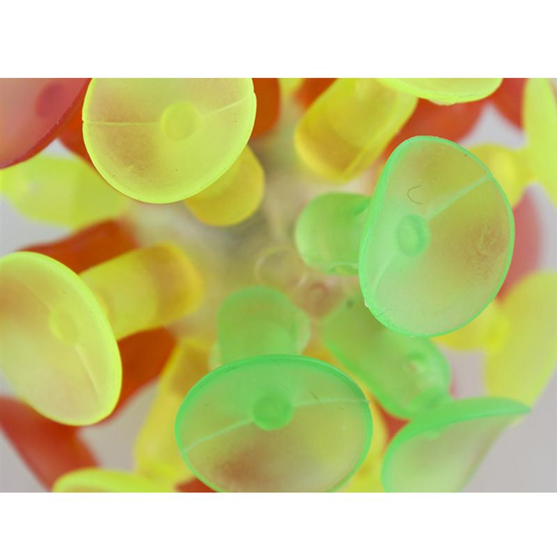 4 stk sugekop kugle flash luminescens sjov flerfarvet interaktiv til børn, der leger børn