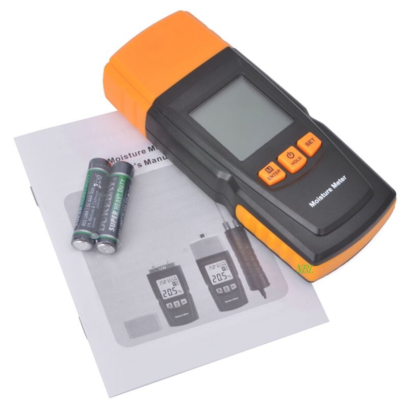 Handheld Digital Holzfeuchte-messgerät Daten halt Messen in 4 Baumarten Luftfeuchtigkeit Tester Feuchtigkeit Detektor Hygrometer