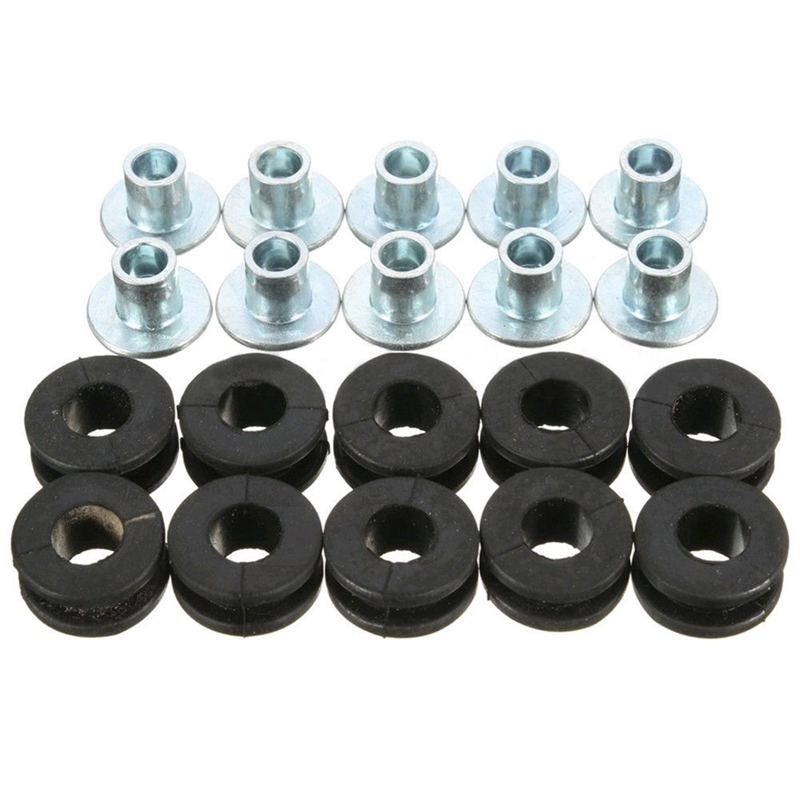 10pcs Motorcycle Rubber Grommets For Honda For Yamaha For Suzuki For Kawasaki Fairings: Default Title