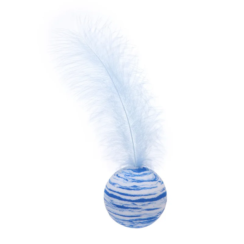 Varita de juguete para gatos, varita de plumas con campana, jaula para ratón, juguetes de plástico Artificial colorido, juguete de rompecabezas para gatos, suministros para mascotas, Color aleatorio, 1 ud.: Gris