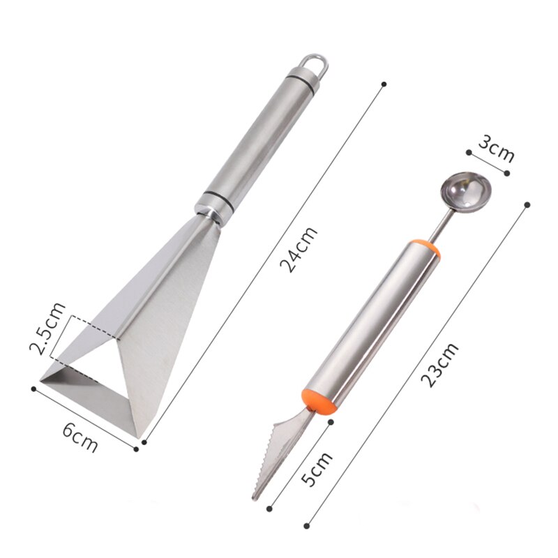 Triangle Fruit Carving Knife Stainless Steel DIY Food Carving Mold for Fruit Platter Artifact Carving Blade Carving Tool