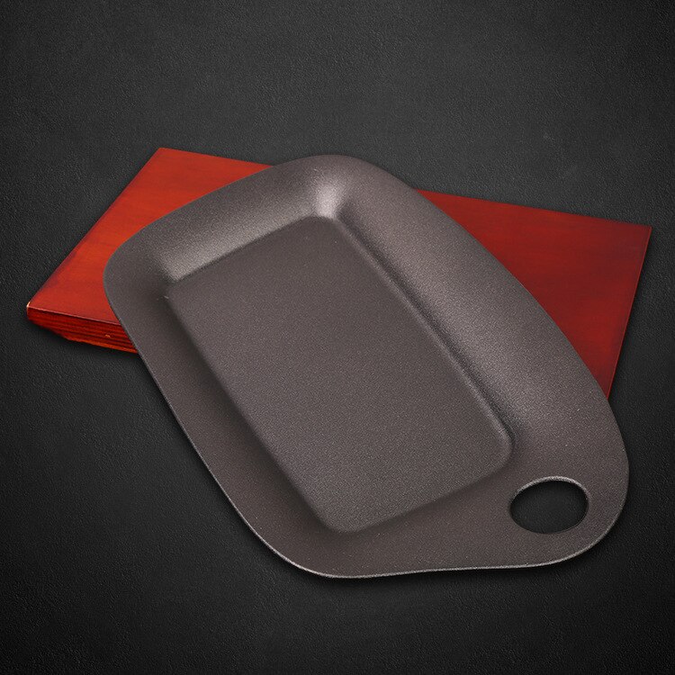 Cast Iron Roasting Steak Pan Non Stick Roast Enamel Fried Pot Plate Frying Pan Wooden Base Holder Cookware Gas Oven Electric