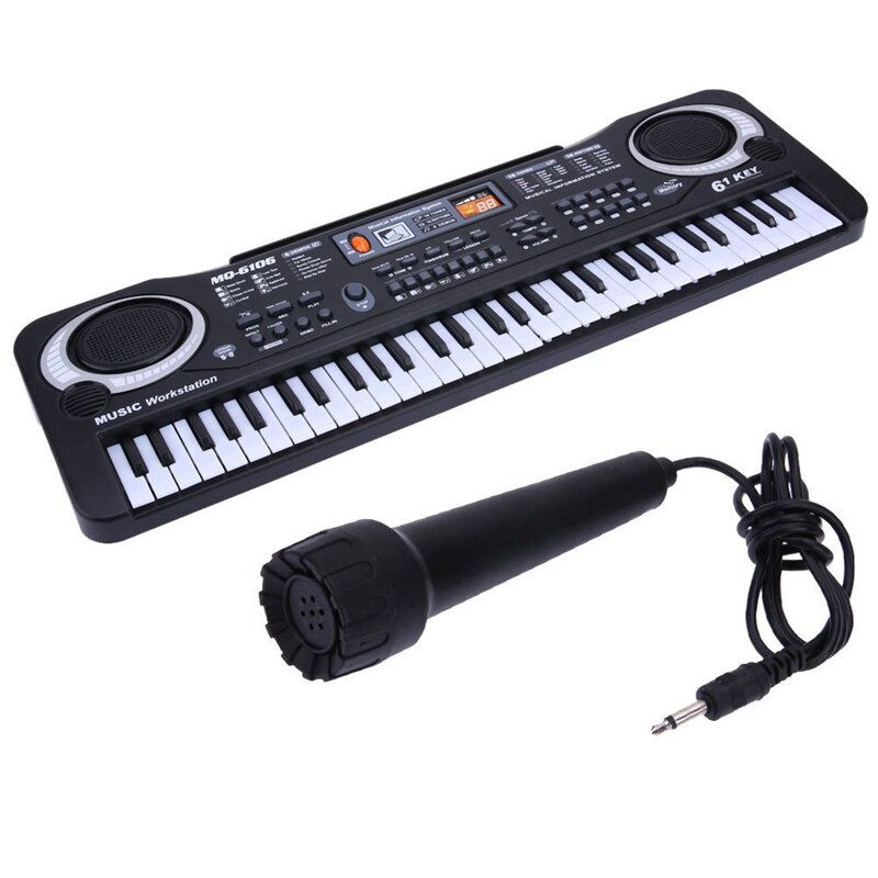 Abzb -mq 61 tangenter digital musik elektronisk keyboard keyboard elektrisk klaver børn eu stik