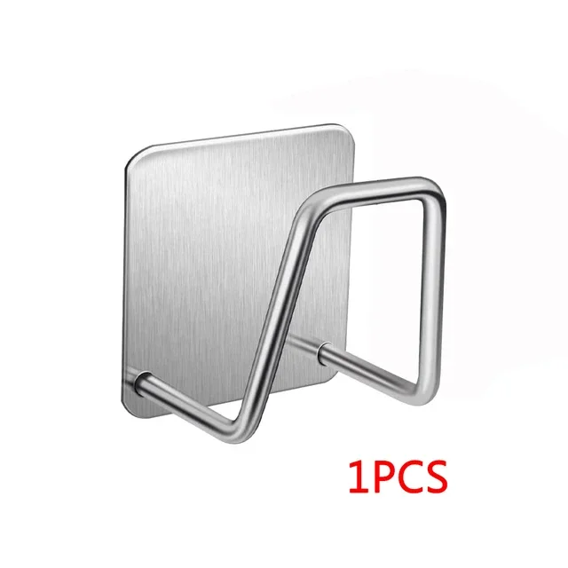 Porte-Éponge Auto-Adhésif en Acier Inoxydable pour Évier de Cuisine, Accessoire de vaccage,rangement cuisine,cuisine rangement organisation,rangement sous evier,accessoire salle de bain,kitchen accessories: jaune clair