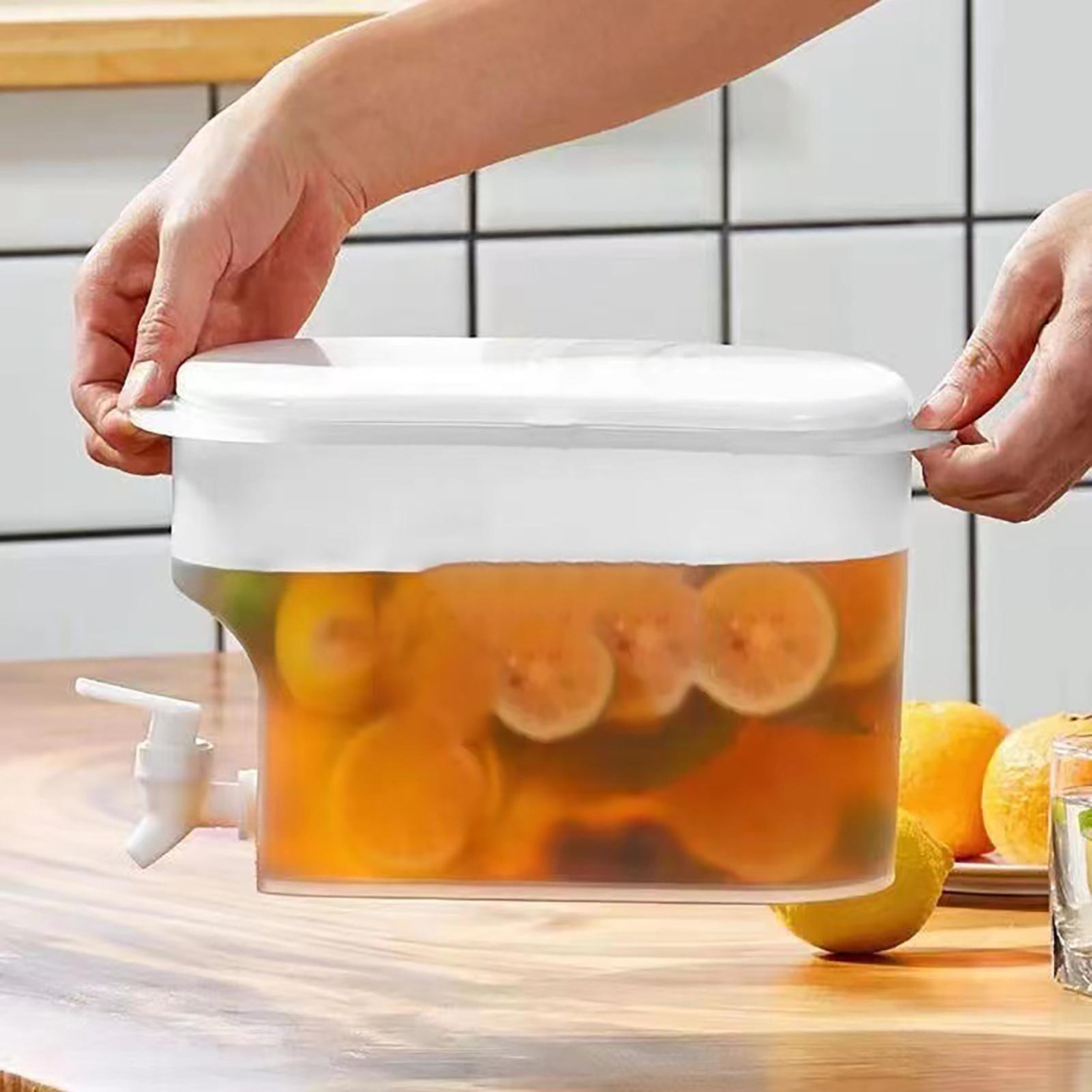 Fridge Drink Dispenser 2.8L Large Capacity Cold Water Kettle with Faucet Iced Beverage Dispenser Refrigerator With faucet
