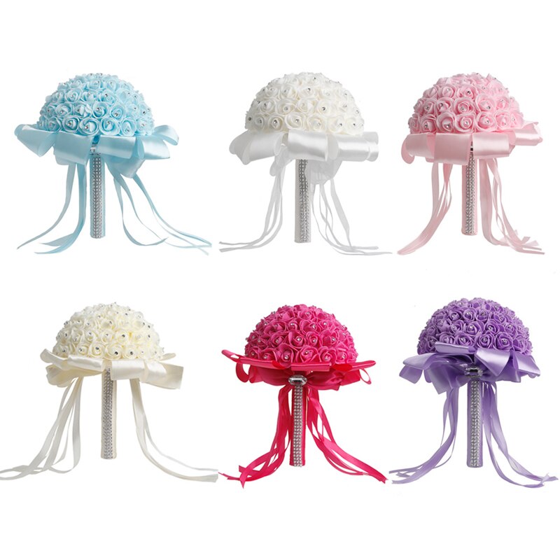 Kunstmatige Bruidsboeket Handgemaakte Beauty Foam Rozen Bruidsboeket Party Decoratie Accessoires
